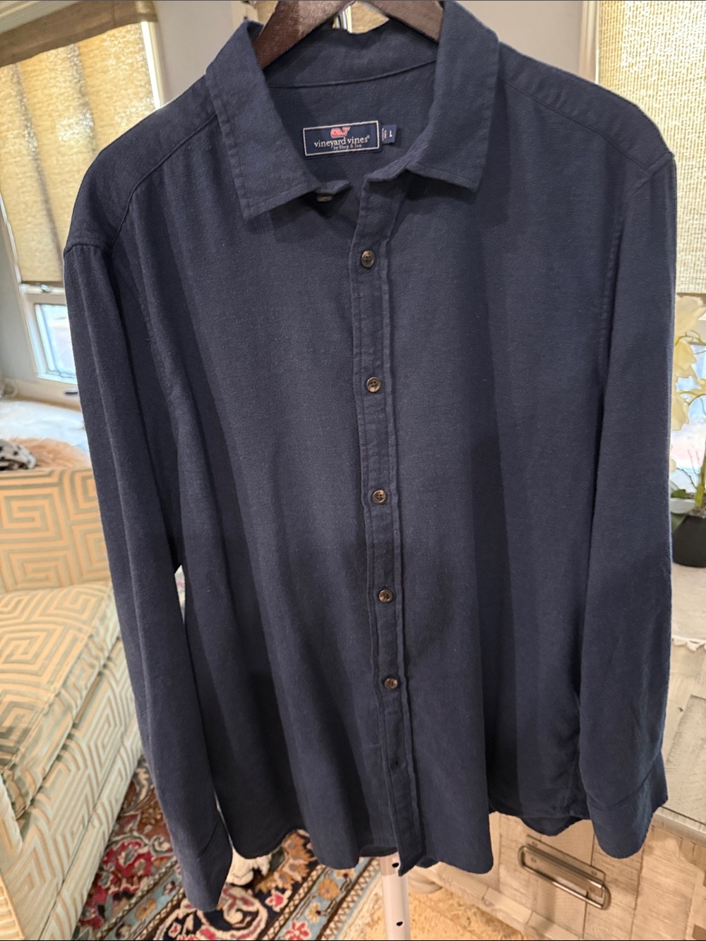 Vineyard Vines Dark Navy Long-Sleeve Button-Down Shirt